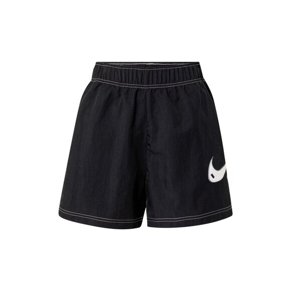 Nike Swoosh High Waisted Loose Shorts in Black, Large - Picture 1 of 1